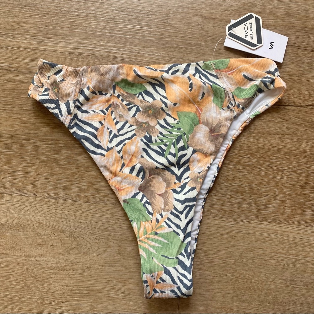RVCA BAZAAR High Waist Bikini Bottom